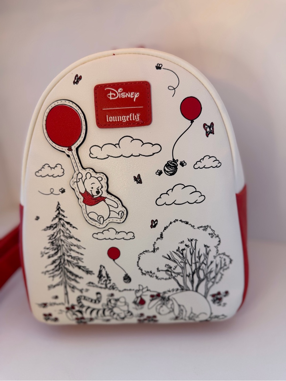 Loungefly White & Red Winnie the Pooh Kids Mini Backpack